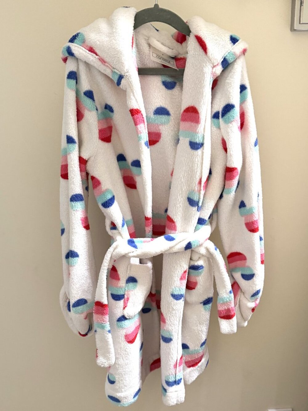 Gap Kids Disney Mickey Mouse White Sleep Robe Size 8